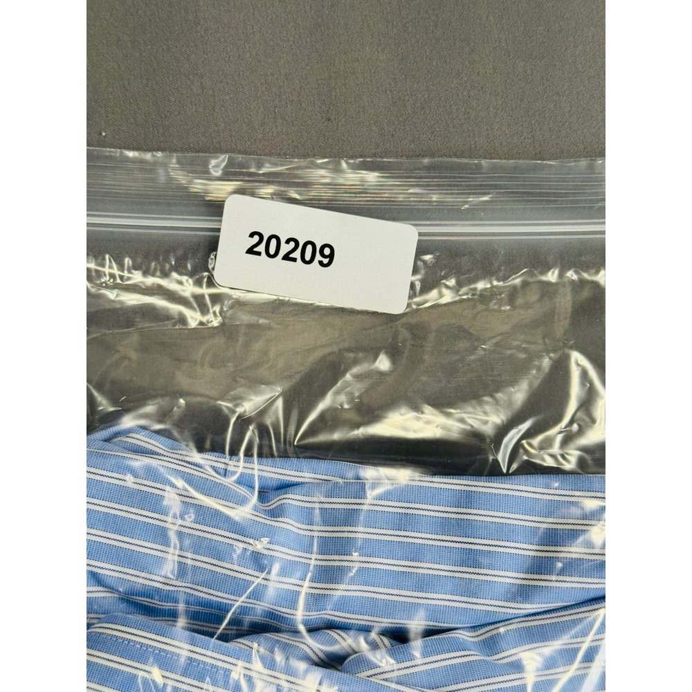 Nautica Premium Non Iron Striped Dress Shirt Men Size 16 34 35 Blue White French - Picture 16 of 16
